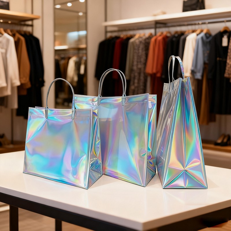 Beg Tote Hadiah Berlapis Filem Laser