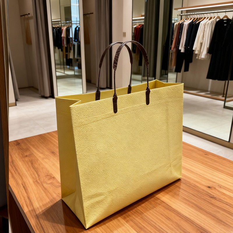 Beg Tote Beli-belah Ringan Matte Warna Pepejal